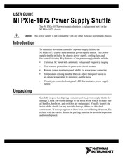 NI PXIe-1075 User Manual