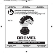 Dremel PC10 Operating/Safety Instructions Manual