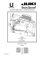 JUKI UnionSpecial 35800BLW Adjusting Instructions / Illustrated Parts List