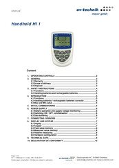 UV-technik HI 1 Manual