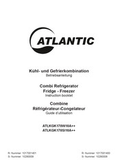Atlantic ATLKGK170W10A++ Instruction Booklet