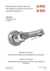 EFA 620 Operating And Maintenance Instruction Manual