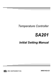 Rkc Instrument SA201 Initial Setting Manual