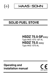 Haas+Sohn HSDZ 75.5-SF easy Operating And Installation Manual
