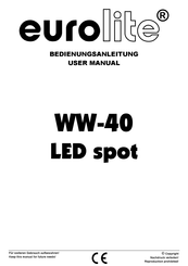 EuroLite WW-40 User Manual