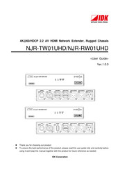 Idk NJR-TW01UHD User Manual