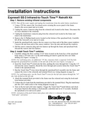 Bradley Express SS-3 Infrared-to-Touch Time Installation Instructions