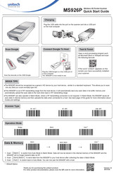 Unitech MS926P Quick Start Manual