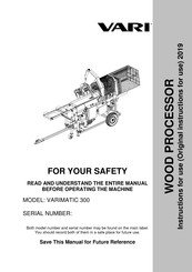 Vari VARIMATIC 300 Instructions For Use Manual