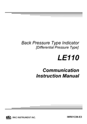 RKC INSTRUMENT LE110 Instruction Manual