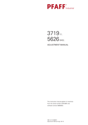 Pfaff Industrial 5626-840 Series Adjustment Manual