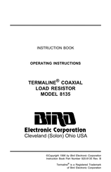 BIRD TERMALINE 8135 Instruction Book