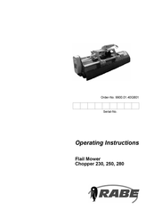 Rabe 250 Operating Instructions Manual