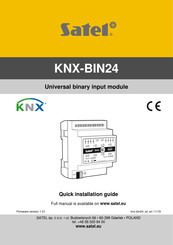 Satel KNX-BIN24 Quick Installation Manual