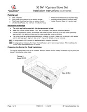 Travis Industries 33 DVI Installation Instructions Manual