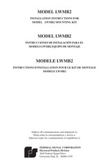 Federal Signal Corporation LWMB2 Installation Instructions Manual