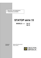 Chauvin Arnoux STATOP 15 Series User Manual