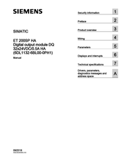 Siemens SIMATIC ET 200SP HA DQ 32x24VDC/0.5A HA Manual