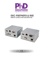 PhD Solutions EXC-P507HDRXE Operation Manual