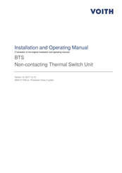 Voith BTS Installation And Operating Manual