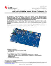 Texas Instruments DRV2603 User Manual