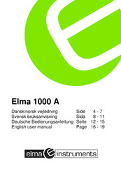 Elma Instruments Elma 1000A User Manual
