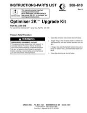 Graco Optimiser 2K Instructions-Parts List