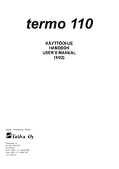Talhu Oy Termo 110 User Manual