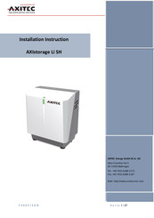 AXITEC AXIstorage Li SH Installation Instruction
