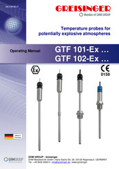 GHM Greisinger GTF 101-Ex K Series Operating Manual