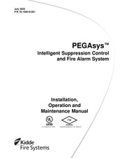 Kidde PEGAsys Installation, Operation And Maintenance Manual