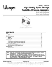 Wenger 32-inch Partial End Closure Owner's Manual