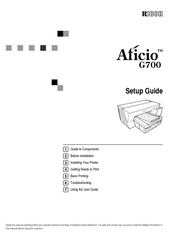 Ricoh Aficio G700 Setup Manual