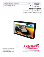 Flight Display Systems FD420CV VER HD Installation And Operation Manual