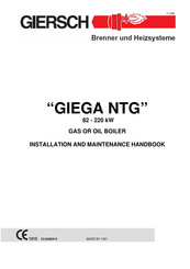 GIERSCH GIEGA NTG 82 Assembly, Installation And Maintenance Handbook
