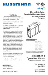 Hussmann RL5SP Installation & Operation Manual