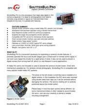 DPCAV ShutterBug Pro Instructions Manual