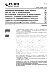 CALEFFI 113631 Manual