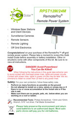 TYCON Solar RemotePro RPST24M Manual