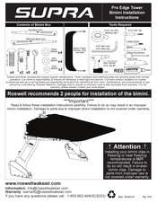 Roswell SUPRA Pro Edge Tower Installation Instructions And Owner's Manual