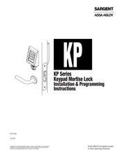 Assa Abloy Sargent KP8277 Installation & Programming Instructions
