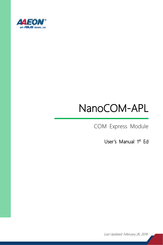 Asus Aaeon NanoCOM-APL-A11 User Manual
