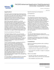 Johnson Controls FAC2513 Installation Manual
