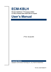 Avalue Technology ECM-KBLH User Manual