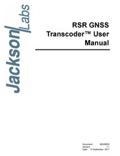 Jackson Labs RSR GNSS Transcoder User Manual