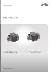 Wilo HiPeri 1-5 Installation And Operating Instructions Manual
