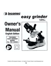 Tecomec EASY GRINDER TM1190925 Owner's Manual