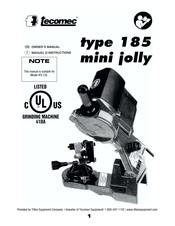 Tecomec mini jolly 185 Owner's Manual