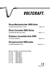 VOLTCRAFT SWD-300/24 Operating Instructions Manual