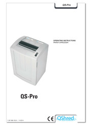QShred QS-Pro Operating Instructions Manual